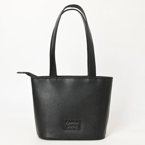 ADBGZ836A Sunflower Tooled Leather Western Tote Bag Classic Black