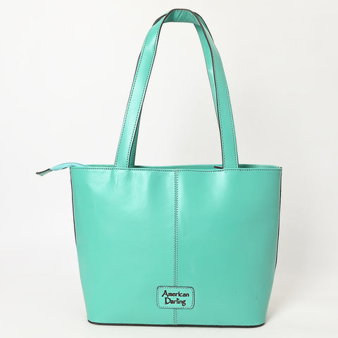 ADBGZ837 Hand-Tooled Leather Tote Bag - Western Floral Statement