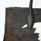 ADBGM428 Hair-On Cowhide Leather Tote Bag with Structured Handles - American Darling