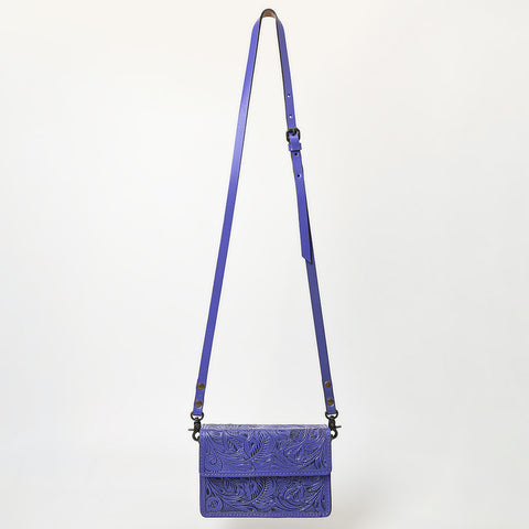 American Darling Hand-Tooled Leather Small Cross Body Bag ï¿½ Floral Carved Western Purse