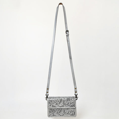 American Darling Hand-Tooled Leather Small Cross Body Bag ï¿½ Floral Carved Western Purse