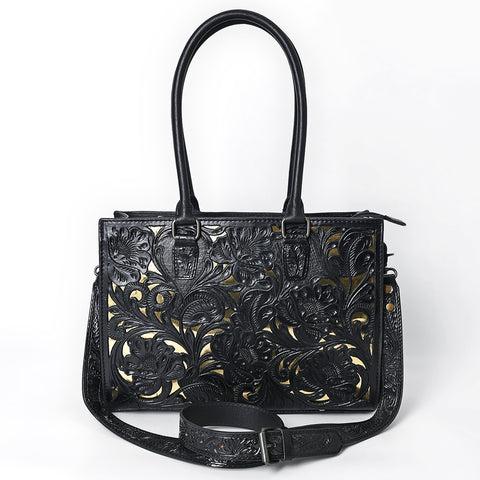 American Darling Hand-Tooled Genuine Leather Western Tote Bag for Women | Floral Carved Everyday Tote