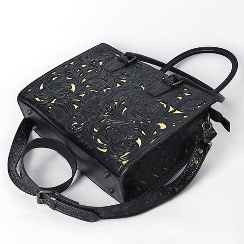 American Darling Hand-Tooled Genuine Leather Western Tote Bag for Women | Floral Carved Everyday Tote