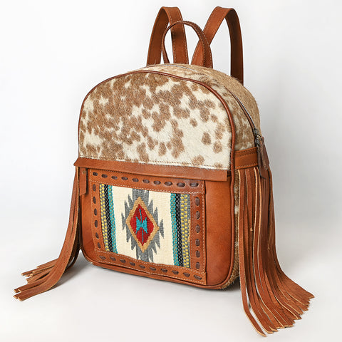 ADBG1495 American Darling Hair-On Cowhide Leather Backpack Bag | Western Saddle Blanket Backpack