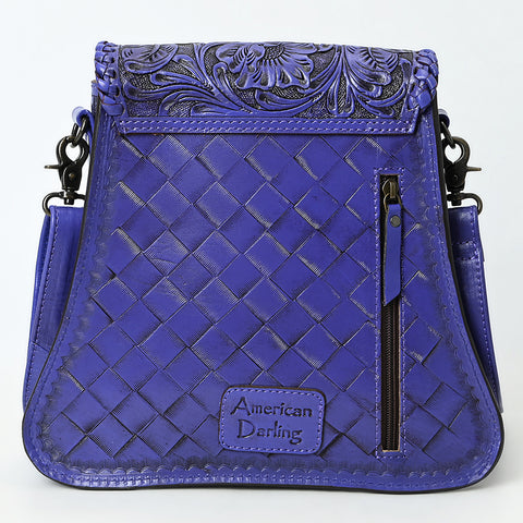 American Darling Hand-Tooled Leather Crossbody Bag | Floral Carved Western Purse