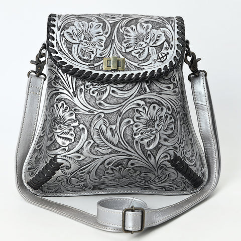 American Darling Hand-Tooled Leather Crossbody Bag | Floral Carved Western Purse