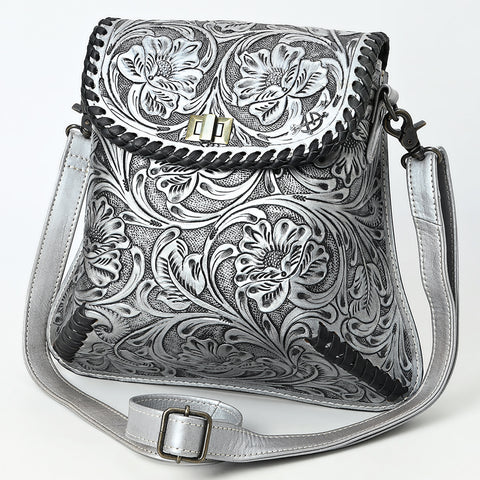 American Darling Hand-Tooled Leather Crossbody Bag | Floral Carved Western Purse