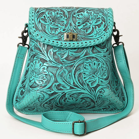 American Darling Hand-Tooled Leather Crossbody Bag | Floral Carved Western Purse