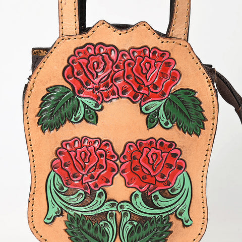 American Darling Hand Tooled Floral Carved Leather Tote Bag