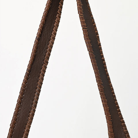 American Darling Hand Tooled Floral Carved Hair-On Cowhide Small Cross body Bag