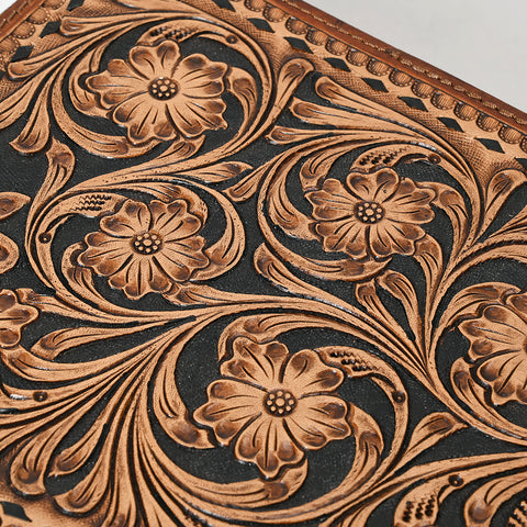 American Darling Tooled Leather Jewelry Case Genuine Western Cowgirl Organizer