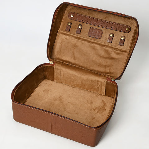 American Darling Tooled Leather Jewelry Case Genuine Western Cowgirl Organizer