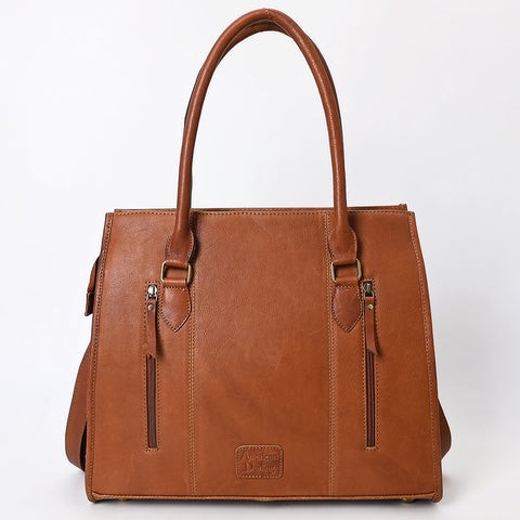 American Darling Hand-Tooled Genuine Leather & Cowhide Western Tote Bag