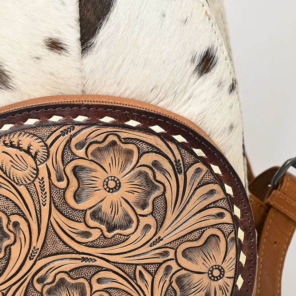 ADBG1521 Hand Tooled Leather Sunflower Sling Bag - Western Crossbody by American Darling