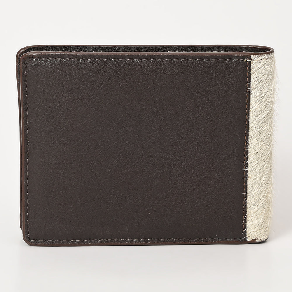 ADBGM454 Western Hair-On Leather Rodeo Wallet - Engraved Design