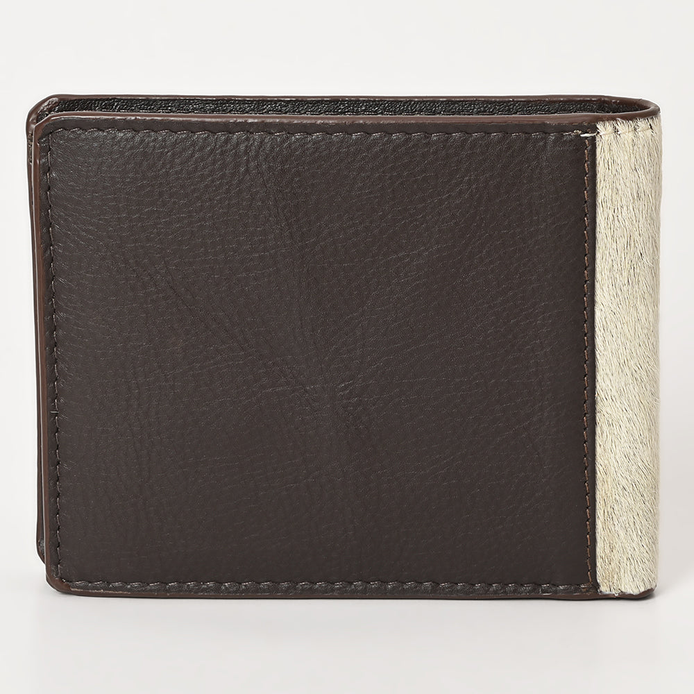 ADBGM454 Western Hair-On Leather Rodeo Wallet - Engraved Design