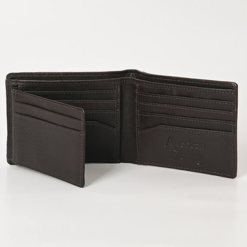 ADBGM454 Western Hair-On Leather Rodeo Wallet - Engraved Design