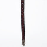 ADHTBR113 Hand tooled Genuine American Leather Hatband Unisex