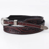 ADHTBR113 Hand tooled Genuine American Leather Hatband Unisex