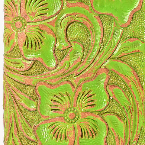 American Darling Western Leather Clutch Bag with Hand-Tooled Floral Carving ï¿½ Genuine Leather