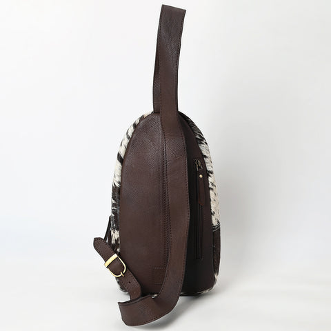 Handcrafted Cowhide Leather Sling Bag-Western Floral Tooled Crossbody