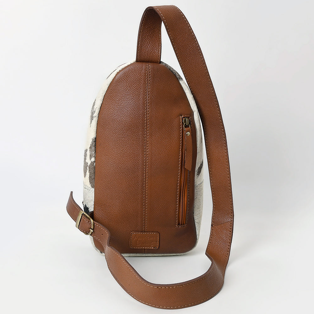 ADBGA592 Hand-Tooled Cowhide Sling Bag-Western Genuine Leather Crossbody for Women