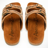 ADFTE103-9 carved genuine leather sandal footwear flip flop