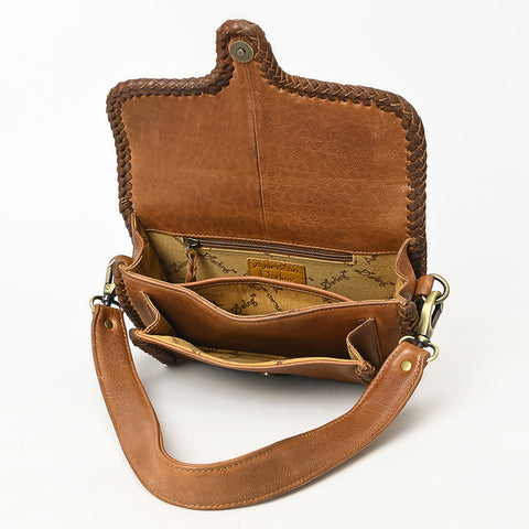 ADBGM405B Mini Leather Shoulder Bag with Braided Trim - American Darling