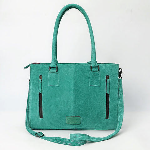 American Darling Western Genuine Suede Leather Tote Bag with Buck Stitching | Handcrafted Everyday Tote