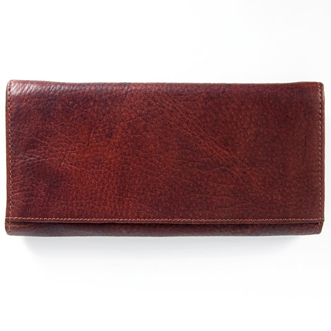 Western Floral Tooled Leather Wallet - Boho Rodeo Clutch