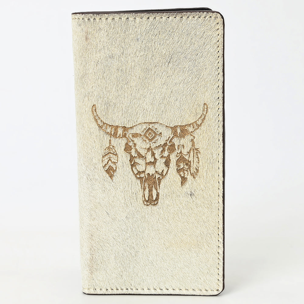 ADBGM461 Hair-On Leather Roper Wallet - Engraved Design by American Darling