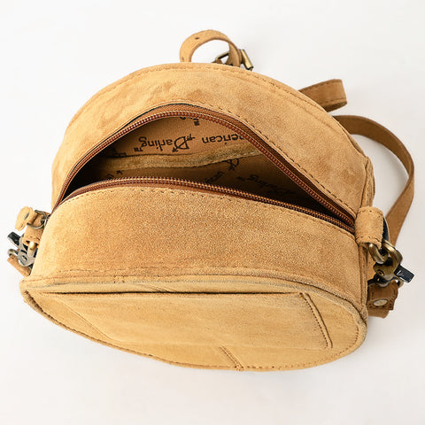 American Darling Boot Stitched Genuine Suede Leather Canteen Bag