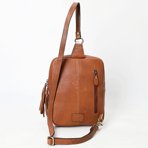 American Darling Hair-On Cowhide Saddle Blanket Genuine Leather Sling Bag