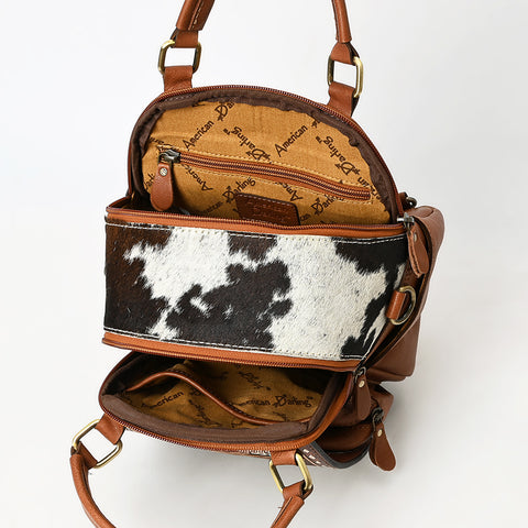 American Darling Hand Tooled Hair-On Cowhide Genuine Leather Backpack