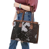 ADBG1561 Embossed Croc Leather Tote - Western Laptop & Travel Bag