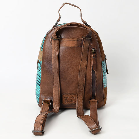 American Darling Western Backpack Bag Handcrafted from Crocodile Embossed Genuine Leather