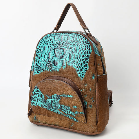 American Darling Western Backpack Bag Handcrafted from Crocodile Embossed Genuine Leather