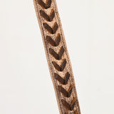 ADBGM472 Western Boho Leather Fringe Crossbody Bag - Distressed Flap with Hand-Laced Detailing