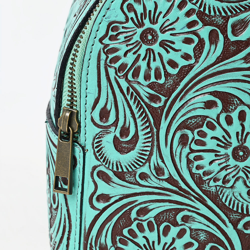 ADBGZ875 Mini Leather Backpack | Hand-Tooled Floral Western Bag by American Darling