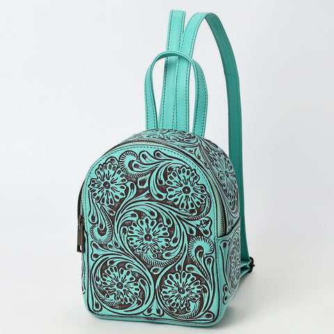 ADBGZ875 Mini Leather Backpack | Hand-Tooled Floral Western Bag by American Darling