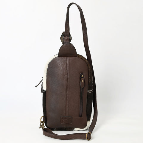 American Darling Hand Woven Saddle Blanket Hair-On Cowhide Genuine Leather Sling Bag