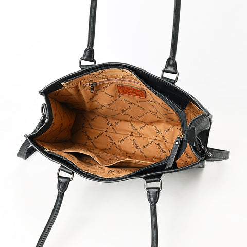 American Darling Western Genuine Leather Crocodile Embossed Tote Bag