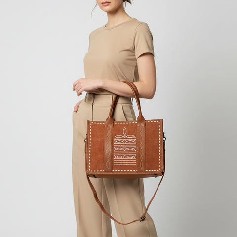 American Darling Western Genuine Suede Leather Tote Bag with Handcrafted Detailing and Premium Craftsmanship
