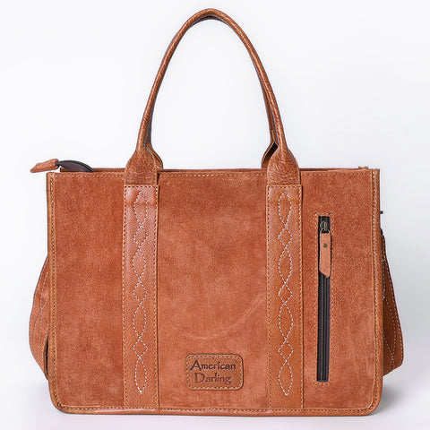 American Darling Western Genuine Suede Leather Tote Bag with Handcrafted Detailing and Premium Craftsmanship