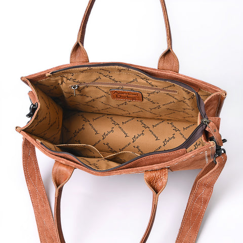 American Darling Western Genuine Suede Leather Tote Bag with Handcrafted Detailing and Premium Craftsmanship