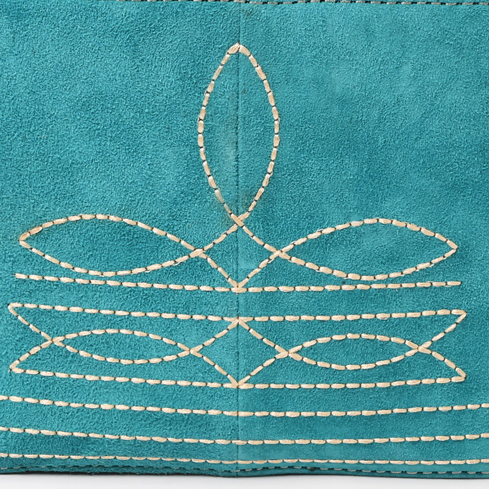 ADBGA576 Western Jewelry Case Genuine Hand-Tooled Leather Organizer