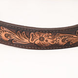 ADBGA635 Hair-On Cowhide Crossbody Bag with Tooled Leather Strap & Trim