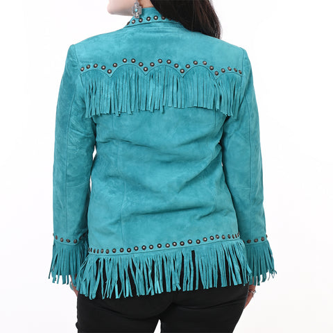 ADJKTLTR12 Genuine Leather Women Shirt Jacket Dress