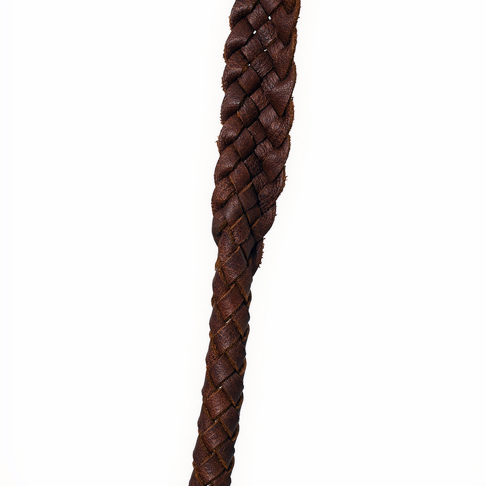 ADBGM487 Two-Tone Leather Fringe Messenger - Western Turquoise Concho & Braided Strap