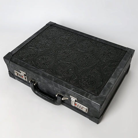 ADBGZ882 Hand-Tooled Leather Jewelry Case with Combination Locks | American Darling